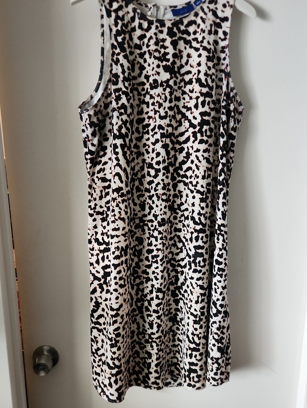 Apt. 9 Sleeveless Animal Print Mini Dress in Cream and Black